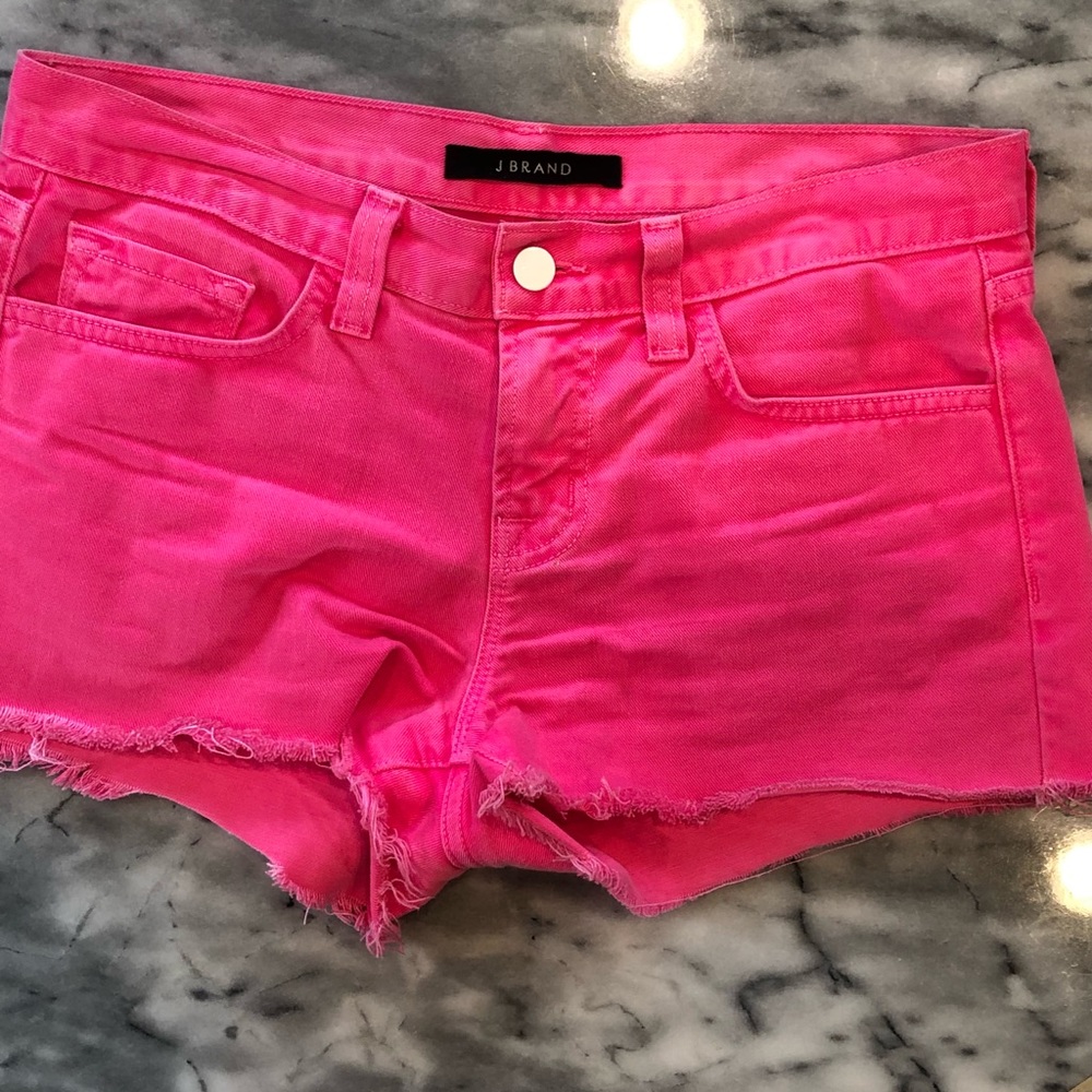 Hot Pink J Brand cutoff shorts